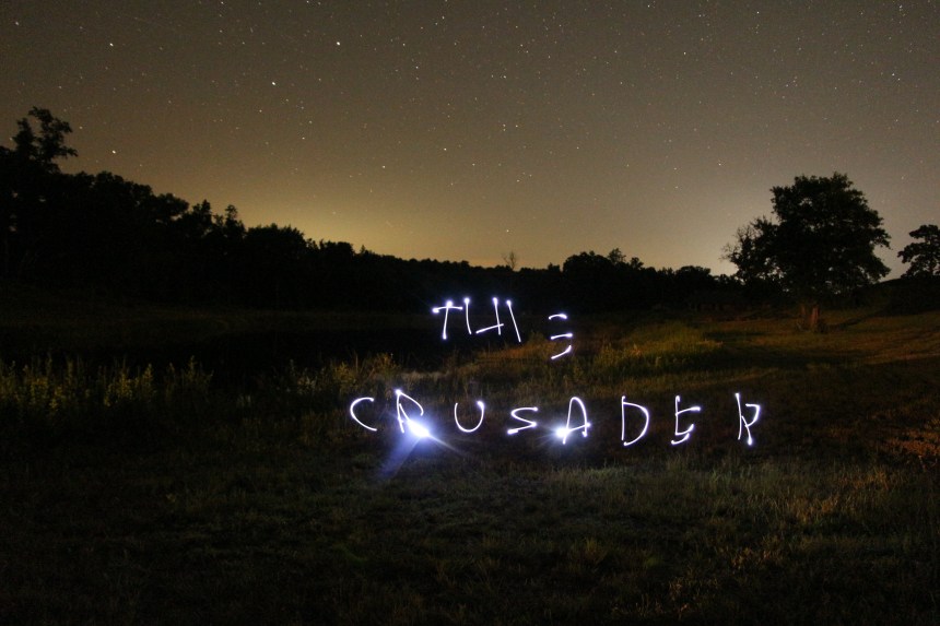 Light writing at the Media Camp at the RLC. Photo: The Crusader